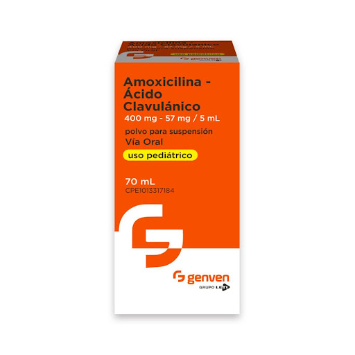 AMOXICILINA ACIDO CLAVULANICO 400-57MG/5ML SUSP 70ML (GENVEN)
